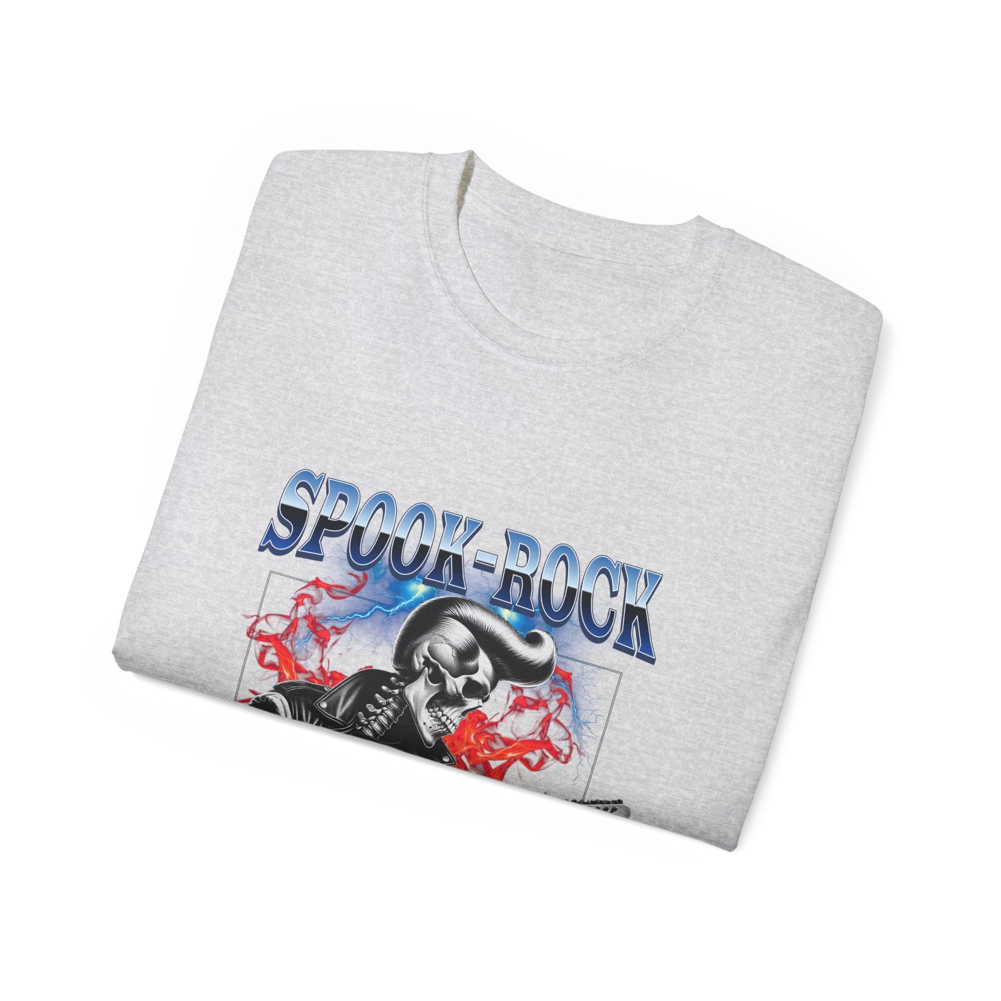 Spook-Rock - Unisex Cotton Tee (Front) - Damned Threads